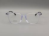 Crystal Clear Rectangular Eyeglasses with Black Temple Arms – Modern Optical Frames