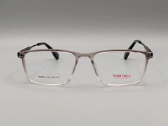 Clear Transparent Rectangular Eyeglasses – Modern Black Temple Optical Frames