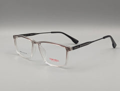 Clear Transparent Rectangular Eyeglasses – Modern Black Temple Optical Frames