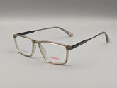 Elegant Transparent Champagne Rectangular Eyeglasses – Modern Full-Frame Optical Glasses