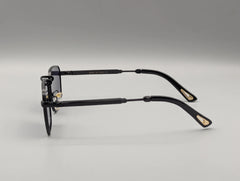 Black Metal Square Sunglasses with Dark Smoke Lenses