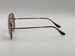 Classic Brown Aviator Sunglasses with Dark Metal Frame