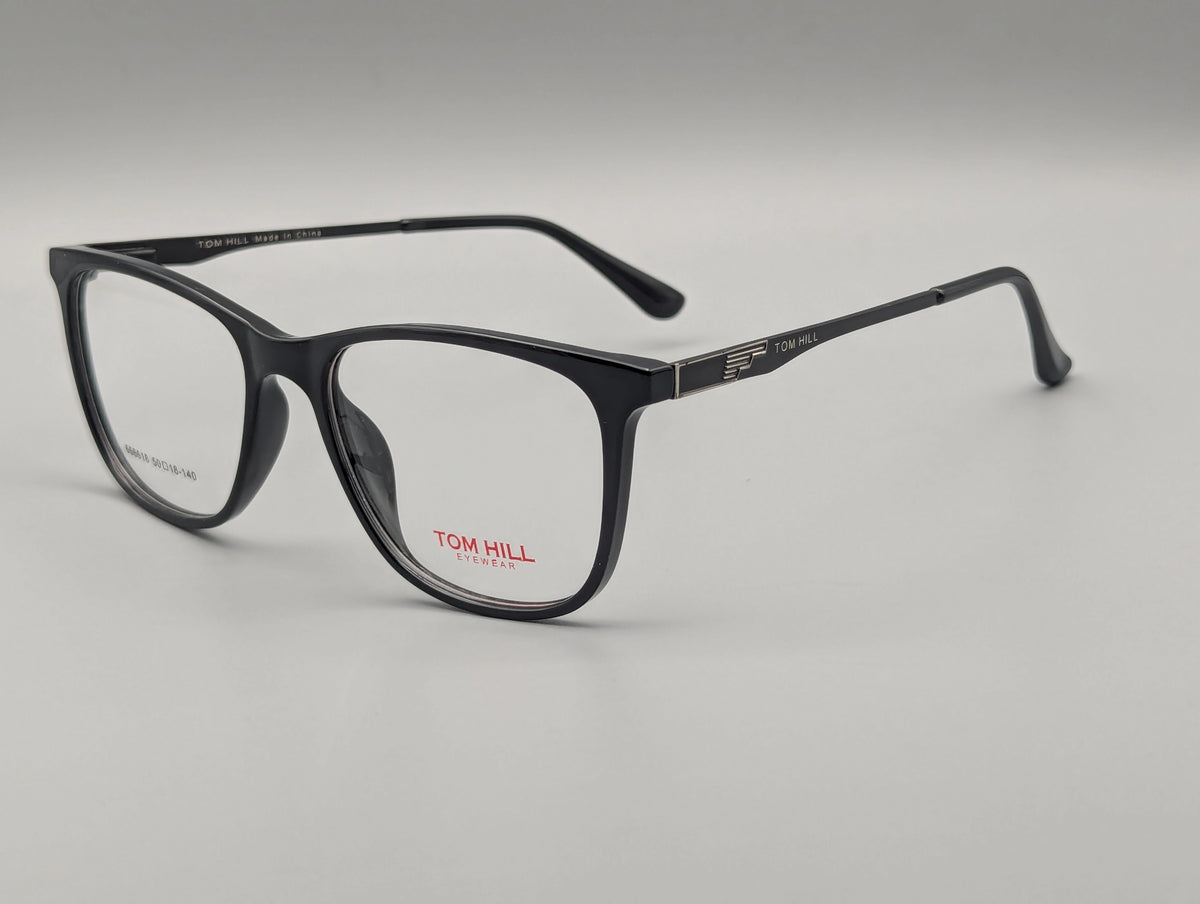 Classic Black Rectangular Eyeglasses – Stylish Full-Frame Optical Glasses - 1002-BK