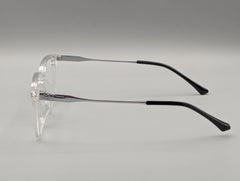 Clear Rectangle Titanium Optical Frame - 1001-CL