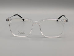 Clear Rectangle Titanium Optical Frame - 1001-CL
