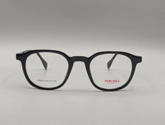 Classic Black Rectangular Eyeglasses with Sleek Minimalist Frame