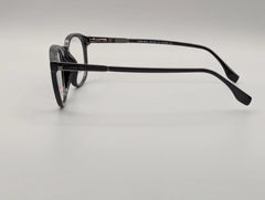 Classic Black Rectangular Eyeglasses with Sleek Minimalist Frame