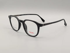 Classic Black Rectangular Eyeglasses with Sleek Minimalist Frame