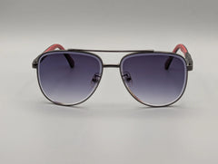 Modern Black & Red Sunglasses with Gradient Purple Lenses