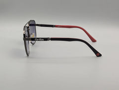 Modern Black & Red Sunglasses with Gradient Purple Lenses